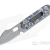 Serge Knife Co. Mid-Tech Bean Harpoon Acid Washed Nitro-V Blue Crossbones Slip Joint Top Flipper 001 -Outlet Flippers Store 001 1 1