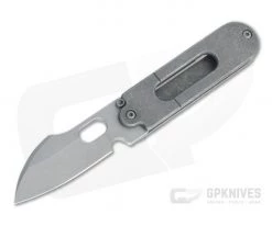 Serge Knife Co. Mid-Tech Bean Harpoon Acid Washed Nitro-V Titanium Slip Joint Top Flipper 002