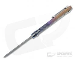 D Rocket Design MaximX Flipper M390 Aztec Engraved Anodized Titanium Folder 0081 -Outlet Flippers Store 0081 3