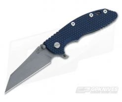 Hinderer Knives XM-18 3.5" Black-Blue Fatty Wharncliffe Working Finish