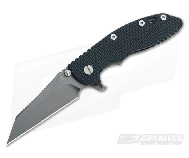 Hinderer Knives XM-18 3.5" Black-Green Fatty Wharncliffe Anthracite DLC #2 3 Hinderer Knives XM-18 3.5" Black-Green Fatty Wharncliffe Anthracite DLC #2