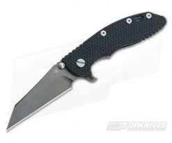 Hinderer Knives XM-18 3.5" Black-Green Fatty Wharncliffe Anthracite DLC #3