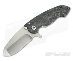 Direware SOLO Titanium Flipper Marbled Carbon Fiber and Orange Peel Ti Satin M390