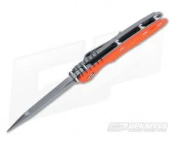 Hinderer Knives XM-18 3.5" Orange Fatty Harpoon Tanto Working Finish -Outlet Flippers Store 0123 3 1