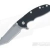Hinderer Knives XM-18 3.5" Black Fatty Harpoon Tanto Battle Blue Frame