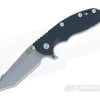 Hinderer Knives XM-18 3.5" Black-Blue Fatty Harpoon Tanto Working Finish #2 -Outlet Flippers Store 0130 1