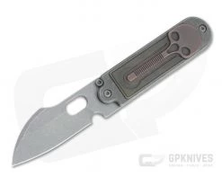 Serge Knife Co. Bean Flipper Mid-Tech Harpoon Acid Washed Nitro-V Copper Skull Titanium Slip Joint 014