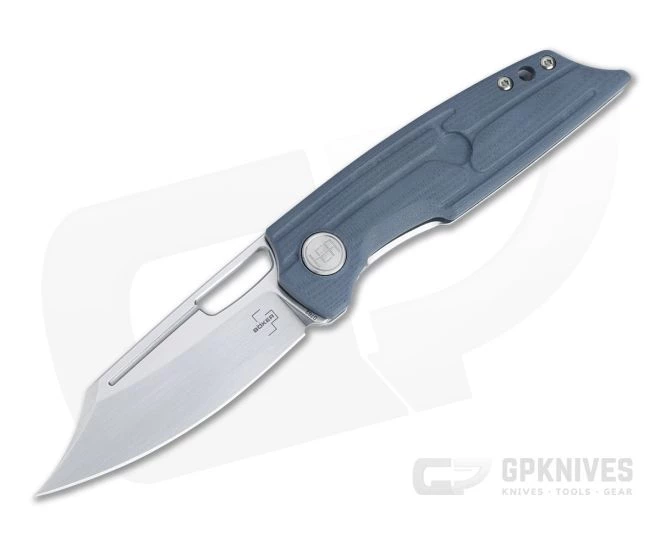 Boker Plus HEAdesigns Hunter Front Flipper Satin D2 Blue G10 Folding Knife 01BO193 3 Boker Plus HEAdesigns Hunter Front Flipper Satin D2 Blue G10 Folding Knife 01BO193