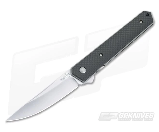 Boker Plus Kwaiken Carbon Fiber Flipper Satin VG-10 01BO298 3 Boker Plus Kwaiken Carbon Fiber Flipper Satin VG-10 01BO298