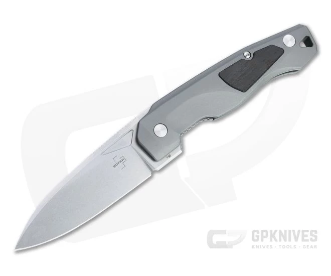 Boker Plus Aluma Flipper Manasherov Stonewashed D2 Gray Aluminum Folder 01BO463 3 Boker Plus Aluma Flipper Manasherov Stonewashed D2 Gray Aluminum Folder 01BO463