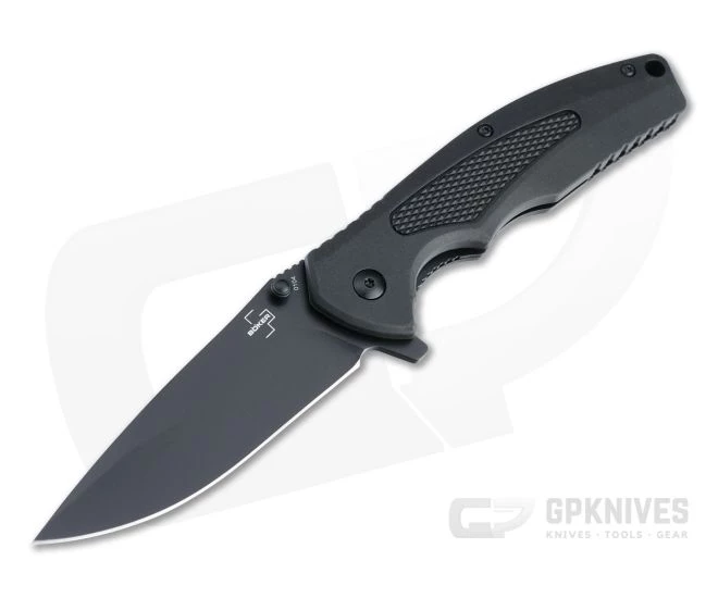 Boker Plus Gemini NGA Black D2 Rubber FRN Liner Lock Assisted Flipper 01BO507 3 Boker Plus Gemini NGA Black D2 Rubber FRN Liner Lock Assisted Flipper 01BO507