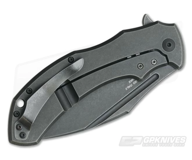 Fox Knives Bastinelli Shadow Elmax Black Stonewash Titanium Frame Lock Flipper 533TI 4 Fox Knives Bastinelli Shadow Elmax Black Stonewash Titanium Frame Lock Flipper 533TI - Image 2
