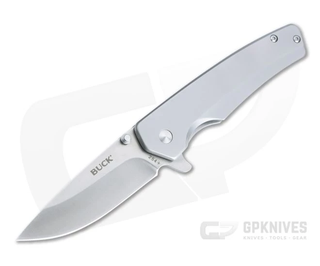 Buck 254 Odessa Stainless Steel Drop Point Frame Lock Flipper Folding Knife 0254SSS 3 Buck 254 Odessa Stainless Steel Drop Point Frame Lock Flipper Folding Knife 0254SSS