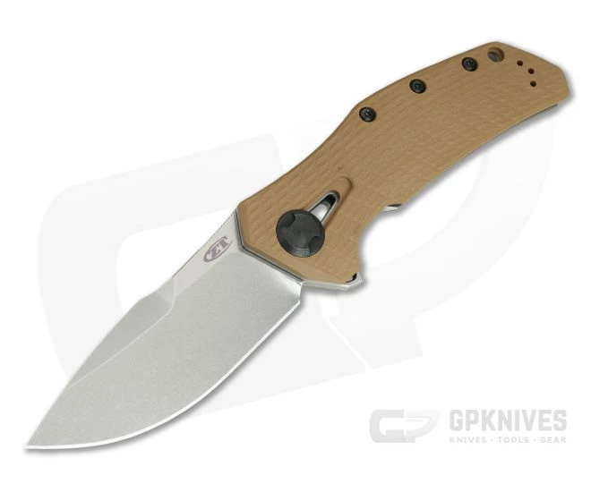 Zero Tolerance 0308 Stonewashed 20CV Tan G10 KVT Titanium Frame Lock Flipper 3 Zero Tolerance 0308 Stonewashed 20CV Tan G10 KVT Titanium Frame Lock Flipper