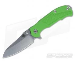 Hinderer Knives MP-1 Toxic Green G10 3.25" Stonewashed Flipper