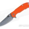 Hinderer Knives MP-1 Orange G10 3.25" Stonewashed Flipper -Outlet Flippers Store 0328 1