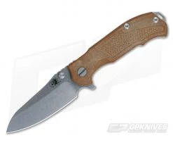 Hinderer Knives MP-1 Natural Micarta 3.25" Stonewashed Flipper
