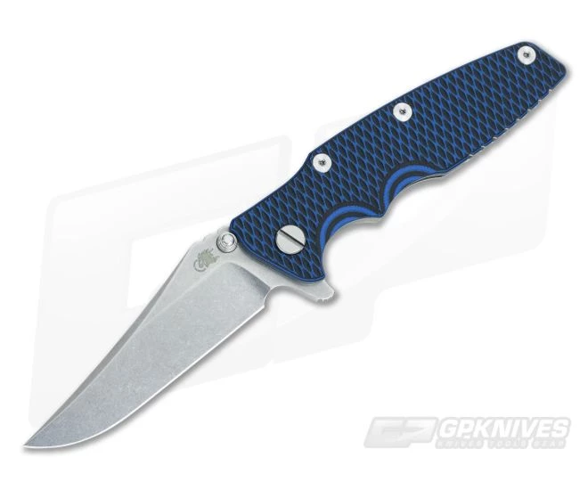 Hinderer Knives Eklipse Gen 2 Flipper Blue Black Bowie 3 Hinderer Knives Eklipse Gen 2 Flipper Blue Black Bowie