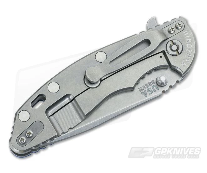 Hinderer Knives XM-18 3.5" Blue Fatty Spanto Stonewash 4 Hinderer Knives XM-18 3.5" Blue Fatty Spanto Stonewash - Image 2