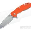 Hinderer Knives XM-18 3.5" Orange Fatty Spanto Stonewash -Outlet Flippers Store 0356