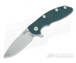 Hinderer Knives XM-18 3" Dark Green Spearpoint Battle Blue