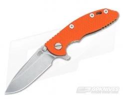 Hinderer Knives XM-18 3" Orange Spearpoint Battle Bronze