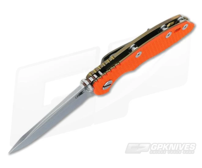 Hinderer Knives XM-18 3" Orange Spearpoint Battle Bronze 5 Hinderer Knives XM-18 3" Orange Spearpoint Battle Bronze - Image 3