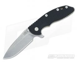 Hinderer Knives XM-18 3.5" Black Spearpoint Flipper Battle Bronze Frame