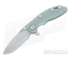 Hinderer Knives XM-18 3" Translucent Recurve Battle Blue Flipper