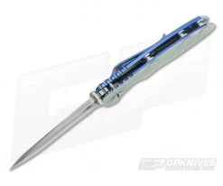 Hinderer Knives XM-18 3" Translucent Recurve Battle Blue Flipper -Outlet Flippers Store 0426 3