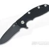 Hinderer Knives XM-18 3" Black Recurve Battle Black DLC Flipper