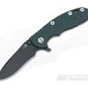Hinderer Knives XM-18 3" Green/Black Recurve Battle Black DLC Flipper -Outlet Flippers Store 0438