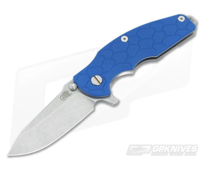 Hinderer Knives Jurassic 3.25" Blue G10 SpearPoint Stonewash 3 Hinderer Knives Jurassic 3.25" Blue G10 SpearPoint Stonewash