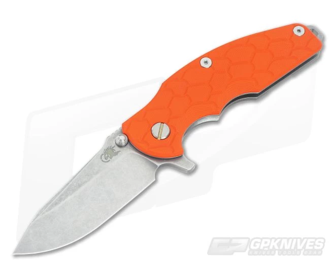 Hinderer Knives Jurassic 3.25" Orange G10 SpearPoint Stonewash 3 Hinderer Knives Jurassic 3.25" Orange G10 SpearPoint Stonewash