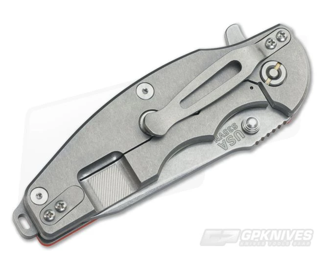 Hinderer Knives Jurassic 3.25" Orange G10 SpearPoint Stonewash 4 Hinderer Knives Jurassic 3.25" Orange G10 SpearPoint Stonewash - Image 2