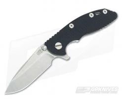 Hinderer Knives XM-18 3" Black SpearPoint Stonewashed Flipper