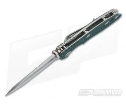 Hinderer Knives XM-18 3" Dark Green SpearPoint Stonewashed Flipper -Outlet Flippers Store 0445 3