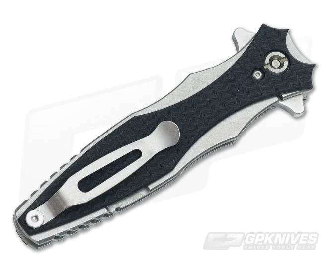 Hinderer Knives Maximus 3.5" Folding Dagger Black G10 Satin Standoff 4 Hinderer Knives Maximus 3.5" Folding Dagger Black G10 Satin Standoff - Image 2