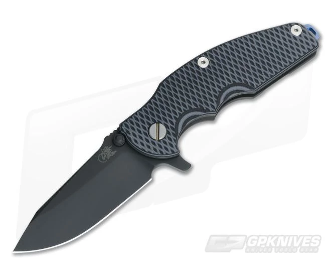 Hinderer Knives Jurassic Black DLC 3.25" Gray/Black XM G10 SpearPoint 3 Hinderer Knives Jurassic Black DLC 3.25" Gray/Black XM G10 SpearPoint