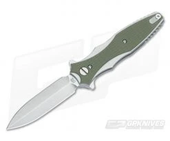 Hinderer Knives Maximus 3.5" Folding Dagger OD Green G10 Satin Standoff