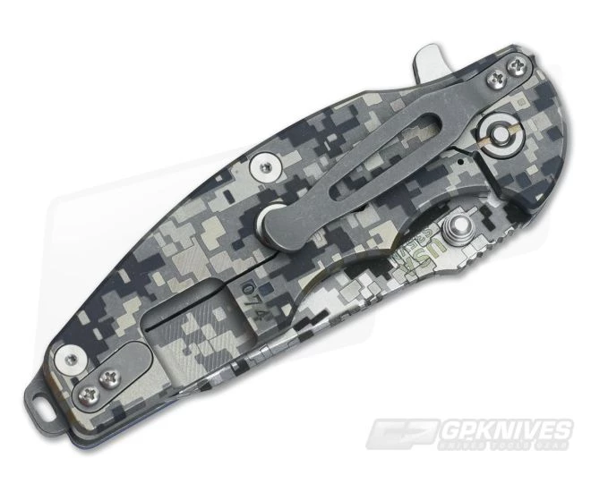 Hinderer Knives Digi Camo Jurassic S35VN Spear Point Blue XM G10 #074 4 Hinderer Knives Digi Camo Jurassic S35VN Spear Point Blue XM G10 #074 - Image 2