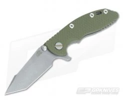 Hinderer Knives XM-18 3" OD Green Harpoon Tanto Working Finish Flipper