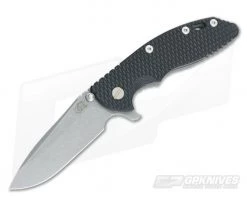 Hinderer Knives XM-18 3.5" Black/Green Spear Point Working Finish Flipper