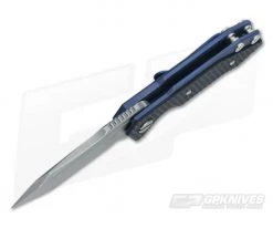 Hinderer Knives Half Track Tanto 20CV Working Finish Black G10 Battle Blue -Outlet Flippers Store 0500 3