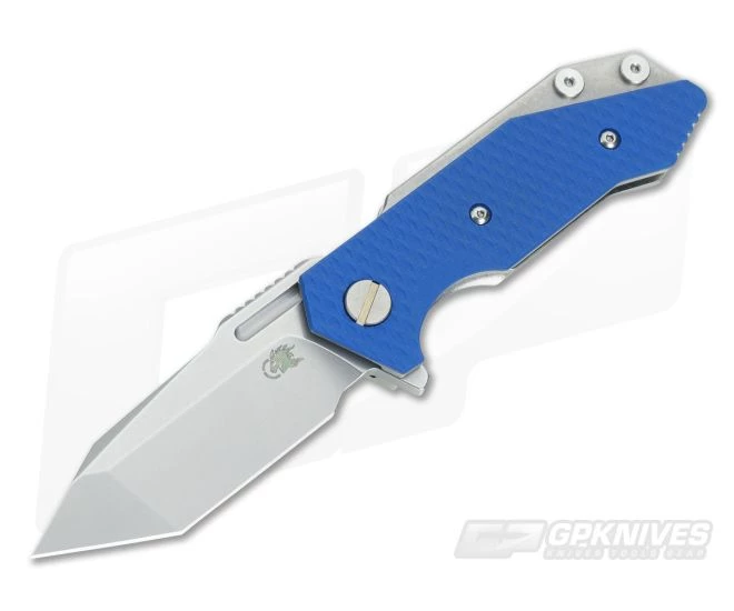Hinderer Knives Half Track Tanto 20CV Blue G10 Stonewash Finish 3 Hinderer Knives Half Track Tanto 20CV Blue G10 Stonewash Finish