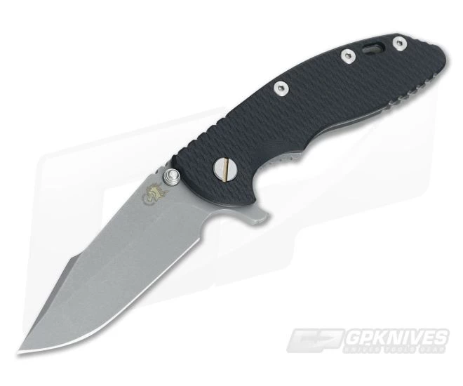 Hinderer Knives XM-18 3.5" Black Harpoon Spanto Working Finish Flipper 3 Hinderer Knives XM-18 3.5" Black Harpoon Spanto Working Finish Flipper