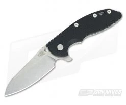 Hinderer Knives XM-18 3.5" GEN 5 Sheepsfoot Stonewash 20CV Black G10
