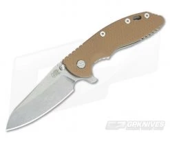 Hinderer Knives XM-18 3.5" GEN 5 Sheepsfoot Stonewash 20CV Coyote Tan G10