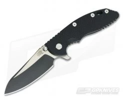 Hinderer Knives XM-18 3.5" Sheepsfoot DLC Two-Tone 20CV Black DLC Black G10