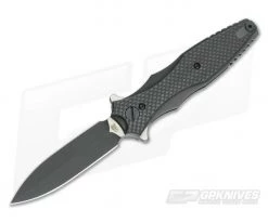 Hinderer Knives Maximus 3.5" Folding Dagger 20CV DLC Two-Tone Carbon Fiber
